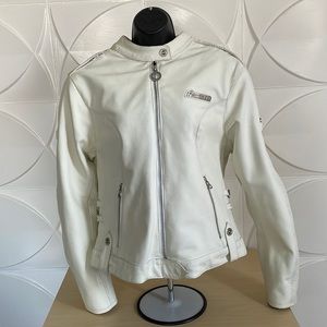 Icon Women’s White Motorcycle Jacket